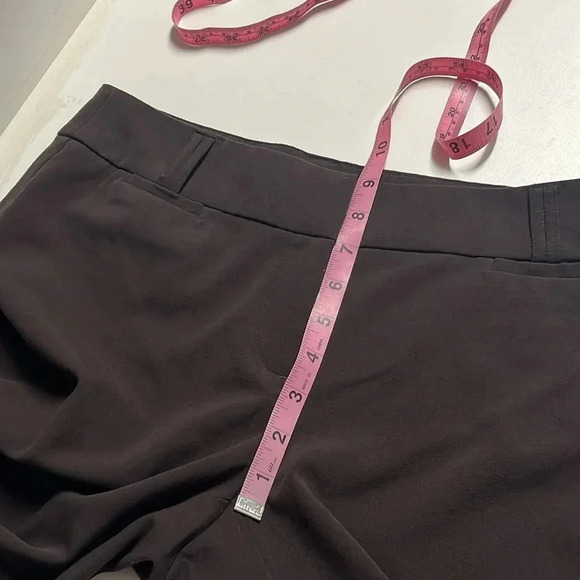 Business pants size 6 Anne Klein brown preppy pants belt loops back pockets - Picture 3 of 12